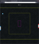 Screenshot 4 displaying a pong reinforcement learning demo that is an official demo project of the lycheejs engine