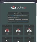 Screenshot 1 displaying the welcome page of the lycheejs engine