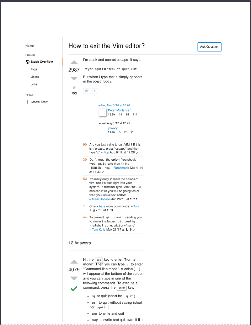 StackOverflow's Print Preview